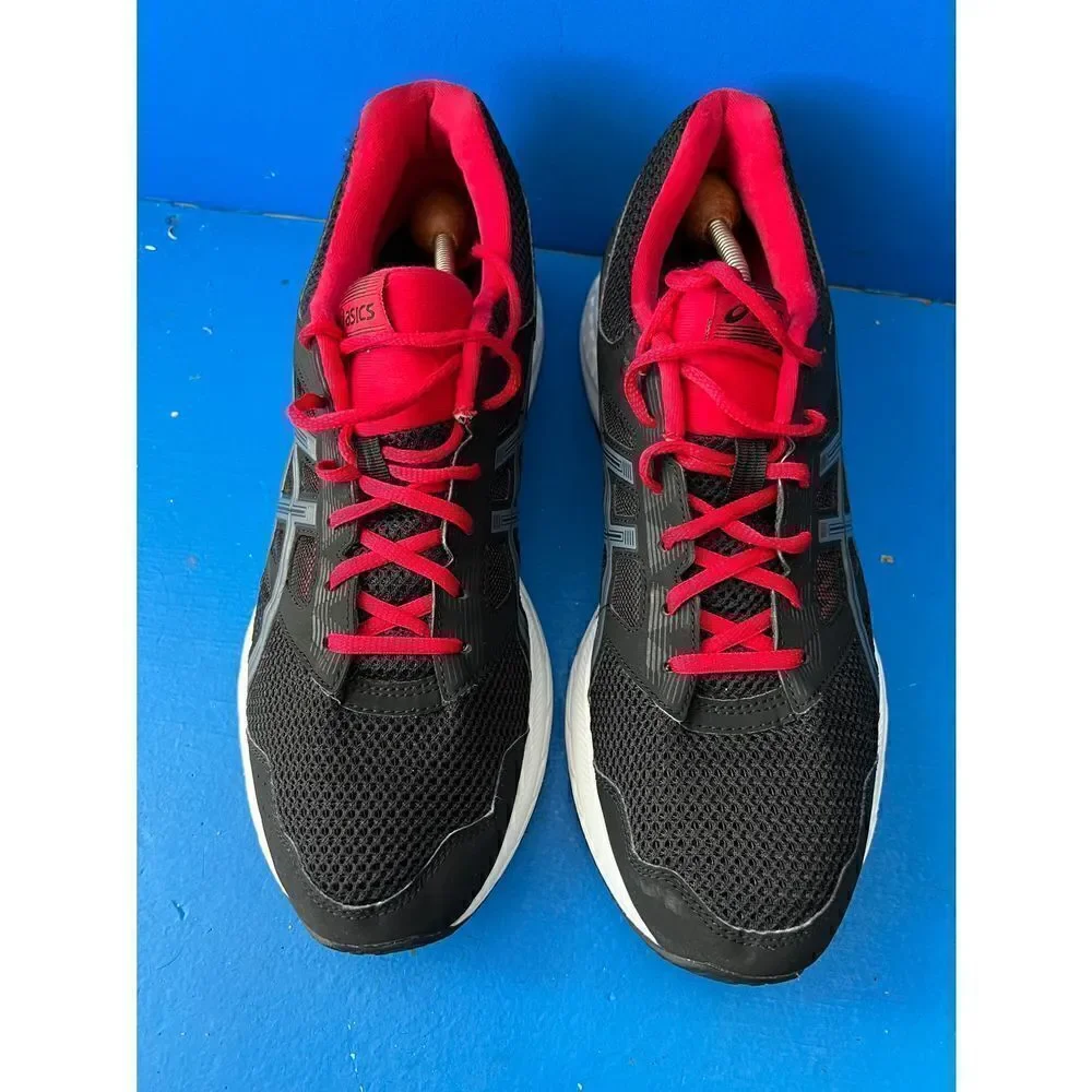 ASICS Men's Gel-Contend 6 Gray & Red Mesh Running Shoes US 13